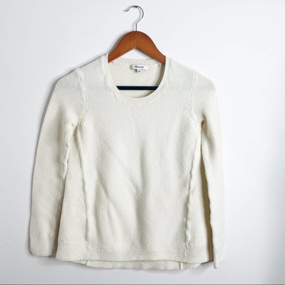 Madewell Riverside Texture Sweater Antique White size XS - Picture 2 of 7